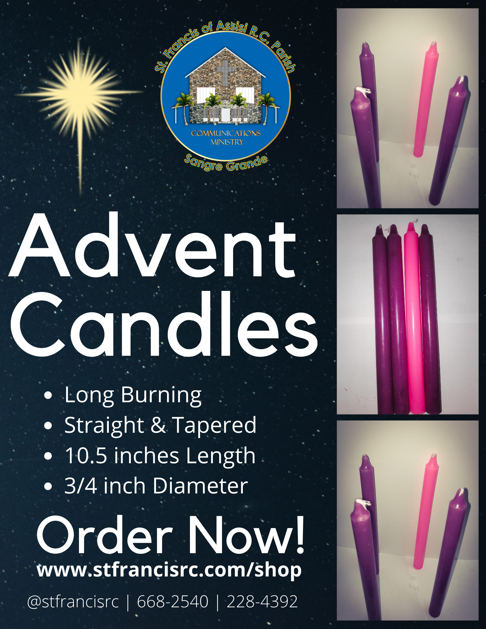St. Francis Advent Candles (1) (1)